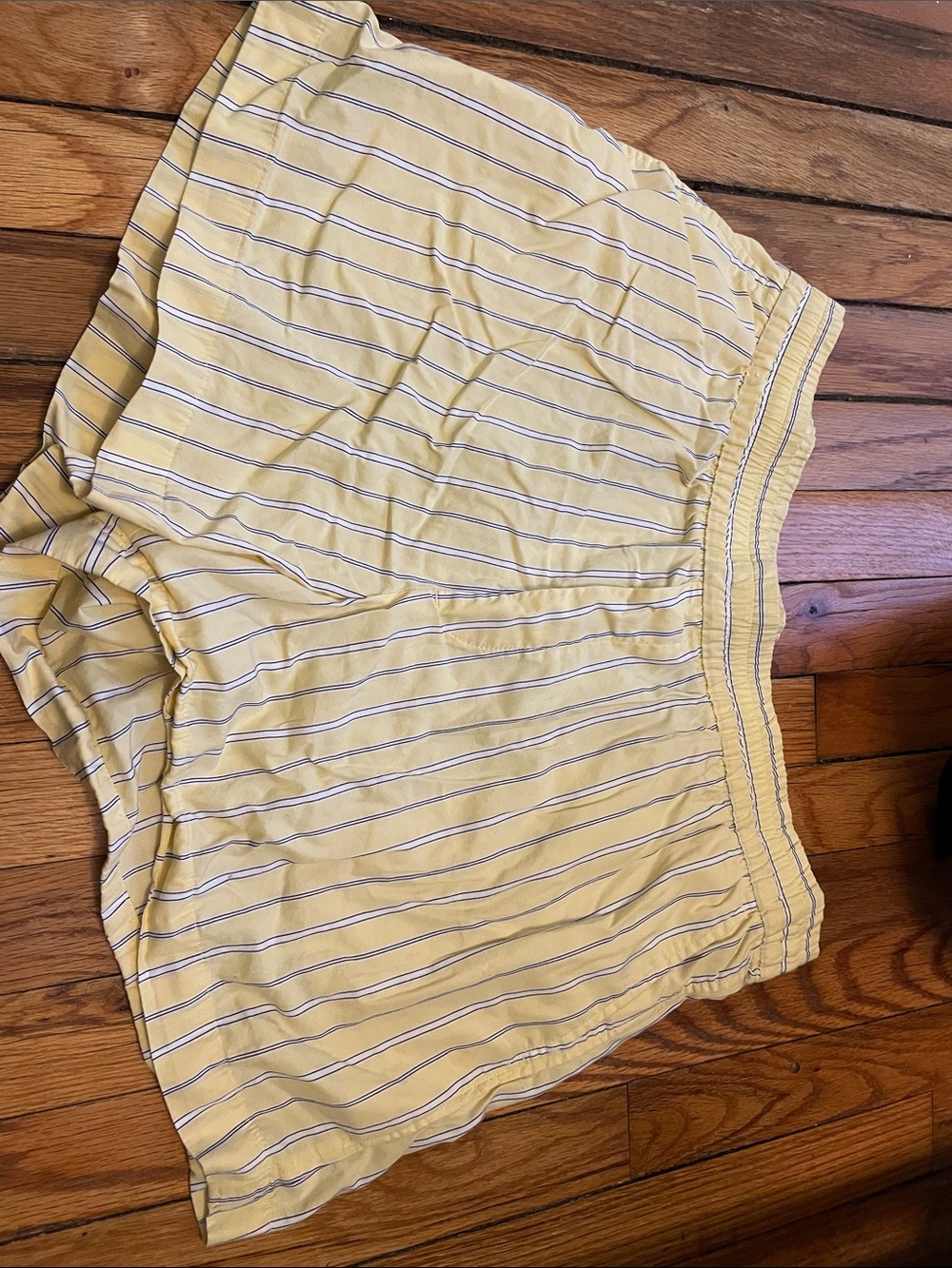 GAP Yellow Striped Elastic-Waist Shorts